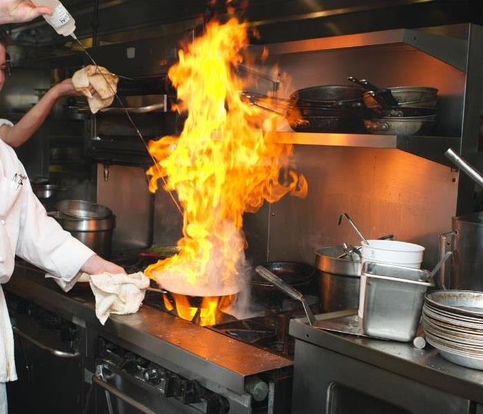 Fire in Commercial Kitchen While Cooking